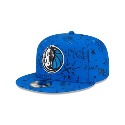 Dallas Mavericks Gorra | New Era NBA Doodle 9fifty Snapback Cap Mexico - Azules